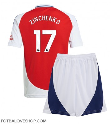Arsenal Oleksandr Zinchenko #17 Dětské Domácí Dres 2024-25 Krátký Rukáv (+ trenýrky)